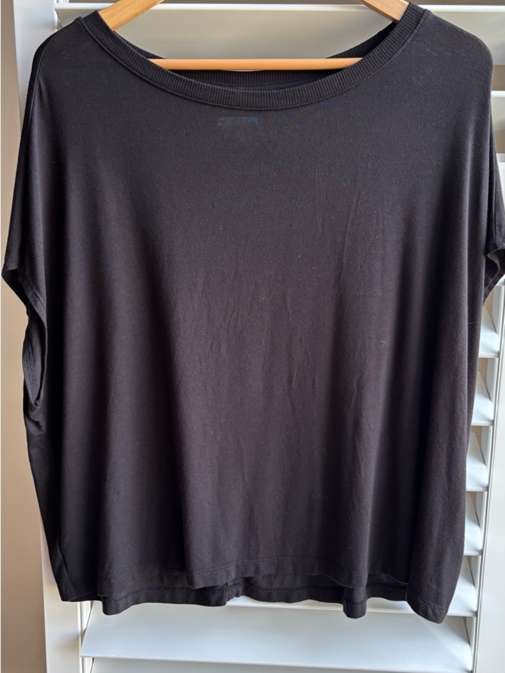 Lou & Grey Black Relaxed Short Sleeve Tee